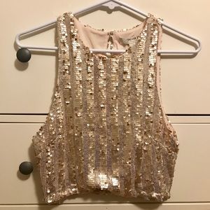 Forever 21 sequin crop top